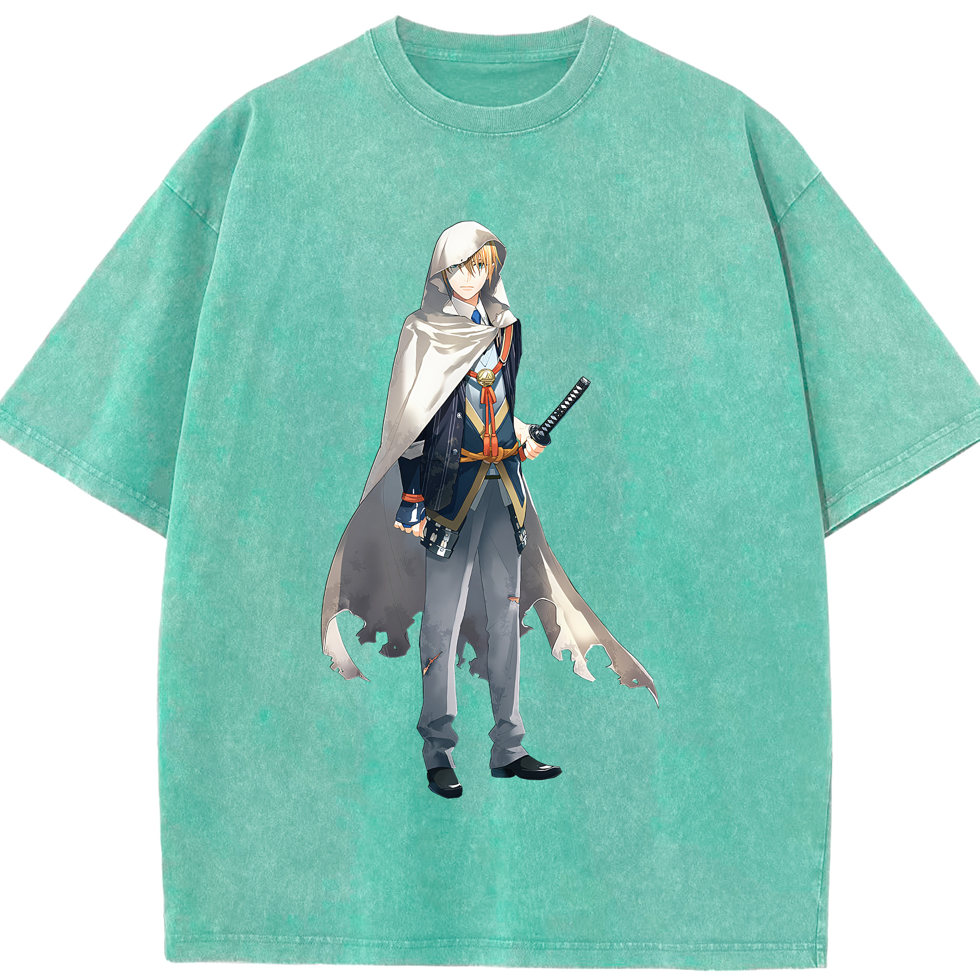 （画像用） 刀剣乱舞 Touken Ranbu 綿100% ヴィンテージ風 半袖Tシャツ（フロントプリント）